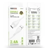Кабель MicroUSB BOROFONE BX121 (1м) белый