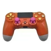 Джойстик (Геймпад) Dualshock 4 v2 CUH-ZCT2E (оранжево-белый, б/у, кастомизированный)