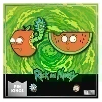 Значок Pin Kings Рик и Морти 1.2 Яблоко и Арбуз - набор из 2 шт