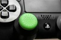 Накладка на стик PS4 Dualshock 4 (плоская, рельефная) Зеленая