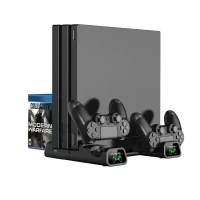Многофункциональный стенд DOBE для PS4/Slim/PRO с индикаторами и функцией охлаждения (TP4-19076)