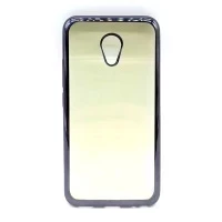 Чехол силиконовый для Meizu M3e (прозрачный с хром рамкой)