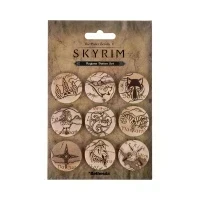 Набор из 9 значков Skyrim Regions