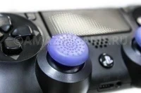 Накладка на стик PS4 Dualshock 4 (плоская, рельефная) Синяя