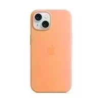Чехол для Apple iPhone 15 Silicone Case Luxe MagSafe (Orange Sorbet)