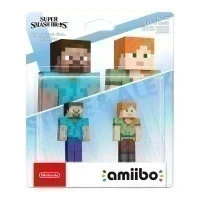 Набор из 2-х фигурок Nintendo Amiibo Steve, Alex (Minecraft) (Super Smash Bros коллекция)