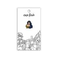 Металлический значок-пин One Love "Чудо-женщина"