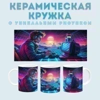 Кружка с принтом Ретрогеймер Amazingame