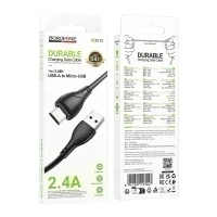 Кабель MicroUSB BOROFONE BX121 (1м) черный