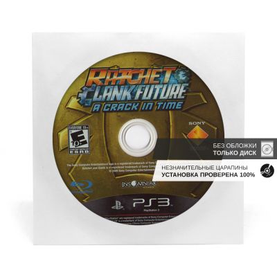 Ratchet & Clank A Crack in Time (PS3, б/у, без обложки, незнач.царап, устанавливается 100%)