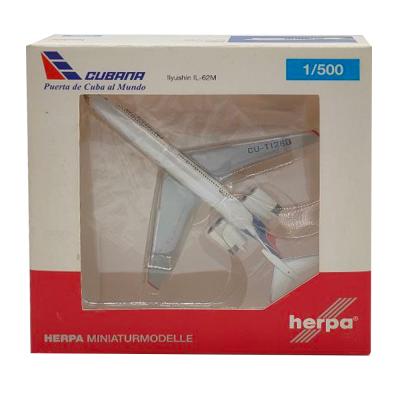 Модель самолета Herpa Wings 529365 Cubana de Aviacion Ilyushin IL-62M CU-T1280 1:500
