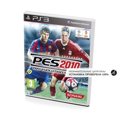 PES 2010 Pro Evolution Soccer (PS3, б/у, рус., незнач.царап., устанавливается на 100%)