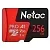 Карта памяти MicroSDXC + SD адаптер 256 GB Class10 Netac