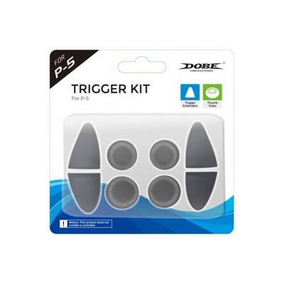 Набор силиконовых накладок DOBE Trigger Kit 8 в 1 (черный) для DualSense (TP5-0513)