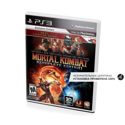 Mortal Kombat Komplete Edition (PS3, б/у, незнач.царап., устанавливается на 100%)