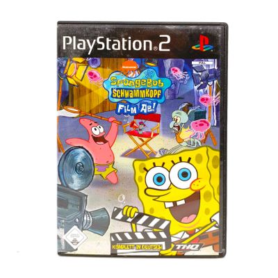 SpongeBob Schwammkopf Film ab! (SpongeBob Square Movie) (PS2, б/у, только немецкий язык, множ царап)