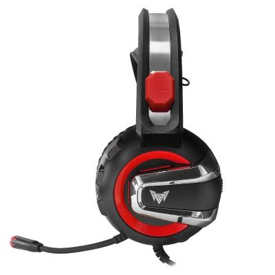 Проводная игровая стерео гарнитура с подсветкой Crown CMGH-3000 (черный с красным)