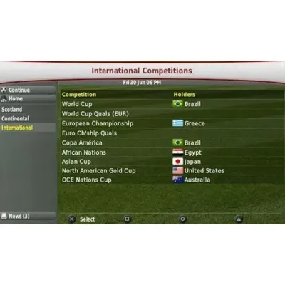 Football Manager Handheld 2007 (PSP)