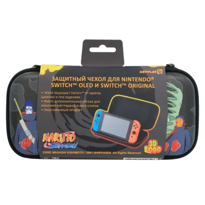 Чехол (футляр) Artplays Naruto для Nintendo Switch OLED/Original 3D Logo (Облака)