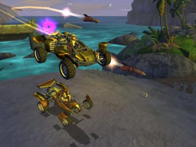 Jak X Combat Racing Platinum (PS2, б/у, множ.царап., устанавливается на 100%)