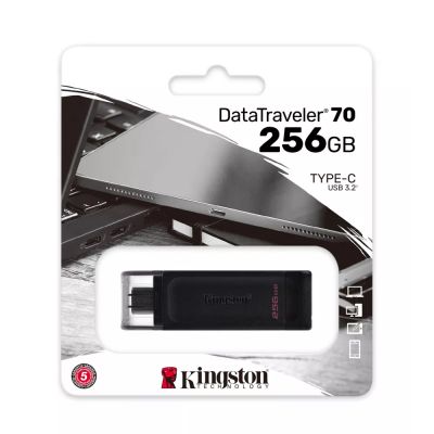 Флэш накопитель USB-C 3.2 256 GB Kingston DataTraveler 70 (Black)