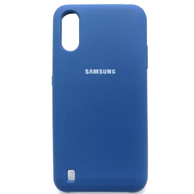 Чехол для Samsung Galaxy A01 (2019) накладка/силикон Silicon Cover цвет №20 (темно-синий)