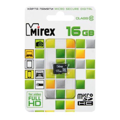 Карта памяти MicroSDHC 16 GB Class10 Mirex