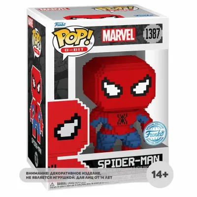 Фигурка Funko POP! 8-Bit Bobble Marvel Spider-Man (Exc) (1387) 82111