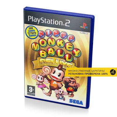 Super Monkey Ball Deluxe (PS2, б/у, множ.царап., устанавливается на 100%)