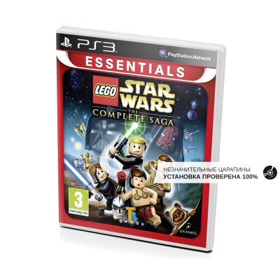 Lego Star Wars The Complete Saga Essentials (PS3, б/у, незнач.царап. устанавливается на 100%)