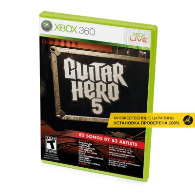 Guitar Hero 5 (Xbox 360, б/у, множ.царап.,устанавливается на 100%)