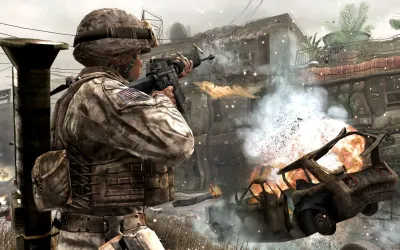 Call of Duty 4 Modern Warfare (Xbox 360/One/Series, б/у, без обложки, множ.царап.)