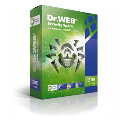 Антивирус Dr.Web Security Space (З ПК 1 год)