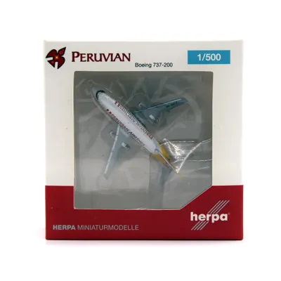 Модель самолета Herpa Wings 526906 Peruvain Boeing 737-200 OB-1841-P 1:500