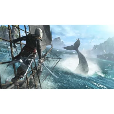 Assassins Creed IV (4) Черный флаг. Skull Edition (PS3, б/у, рус.)
