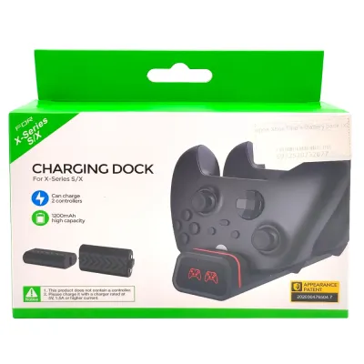 Зарядная станция для двух контроллеров Xbox One + Battery pack (x2) (1200mAh) DOBE (TYX-0625) Black