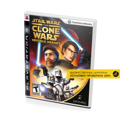 Star Wars The Clone Wars Republic Heroes (PS3, б/у, множ.царап., устанавливается на 100%)