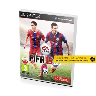 FIFA 15 (PS3, б/у, рус., множ.царап., устанавливается на 100%)