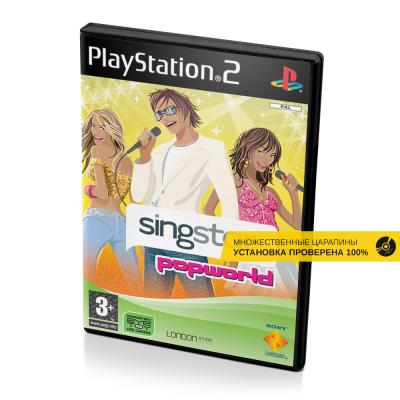 Singstar Popworld (PS2, б/у, множ.царап., устанавливается на 100%)