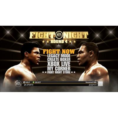 Fight Night Round 4 Platinum (PS3, б/у, незнач.царап.,устанавливается на 100%)