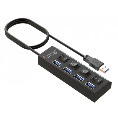 Разветвитель USB (Hub) DREAM (UH2), 4 порта USB 2.0 с выключателями (1м)