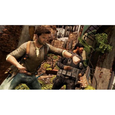 Uncharted 2 Among Thieves Platinum (PS3, б/у, рус., без обложки, множ.царап.)