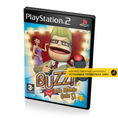 Buzz! The Music Quiz (PS2, б/у, множ.царап., устанавливается на 100%)