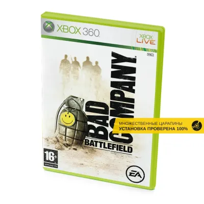 Battlefield Bad Company (Xbox 360/One/Series, б/у, множ.царап., устанавливается на 100%)