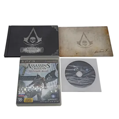 Assassins Creed IV (4) Черный флаг. Skull Edition (PS3, б/у, рус.)