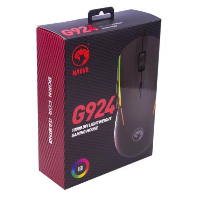 Мышь проводная Marvo G924 Gaming Mouse с подсветкой RGB