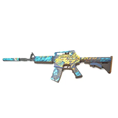 Деревянный автомат M4A1-S Год Тигра (резинкострел) Mod.2 EcoToys